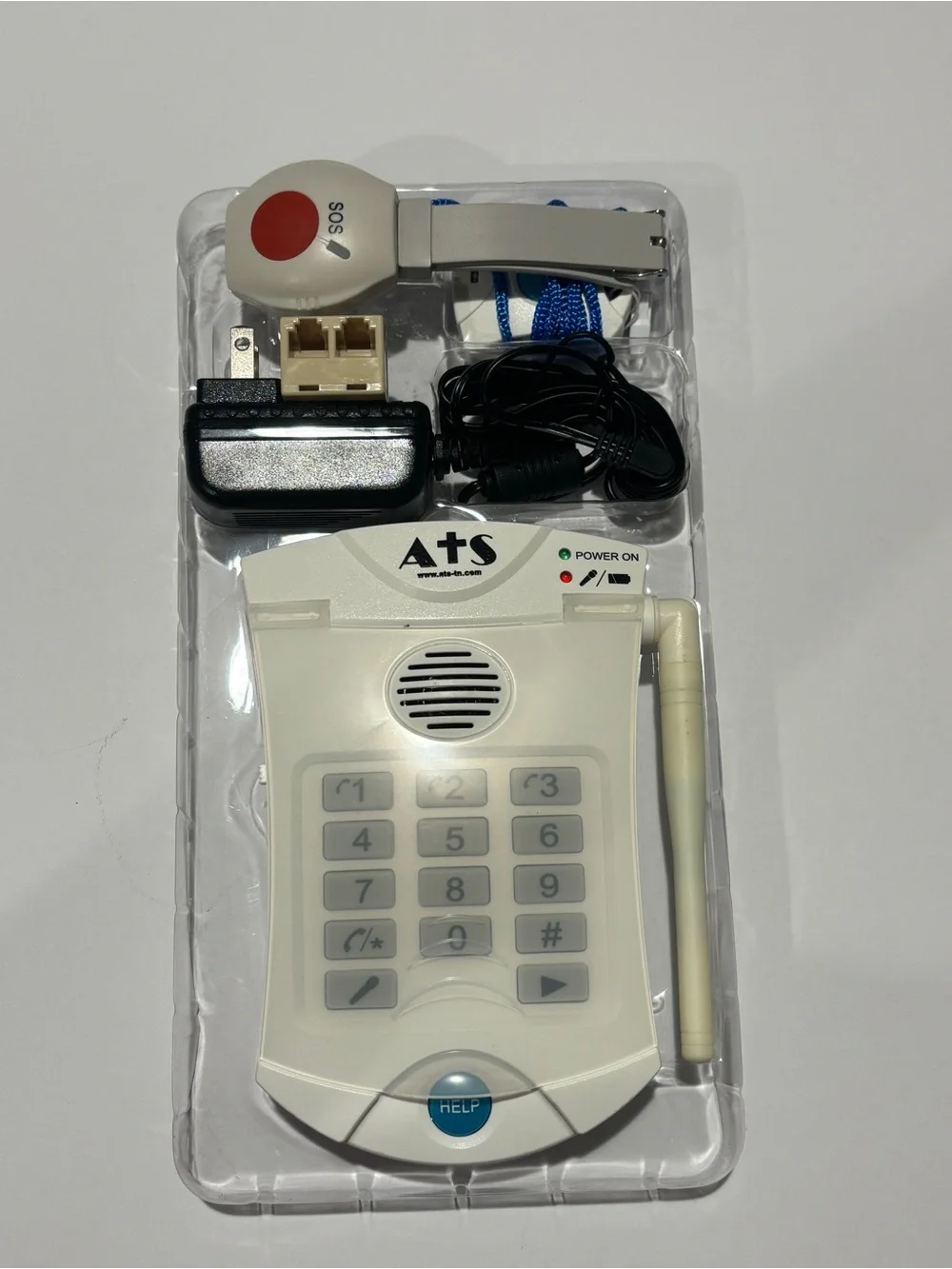 ATS No Subscription Help Alarm Emergency Dialer - White